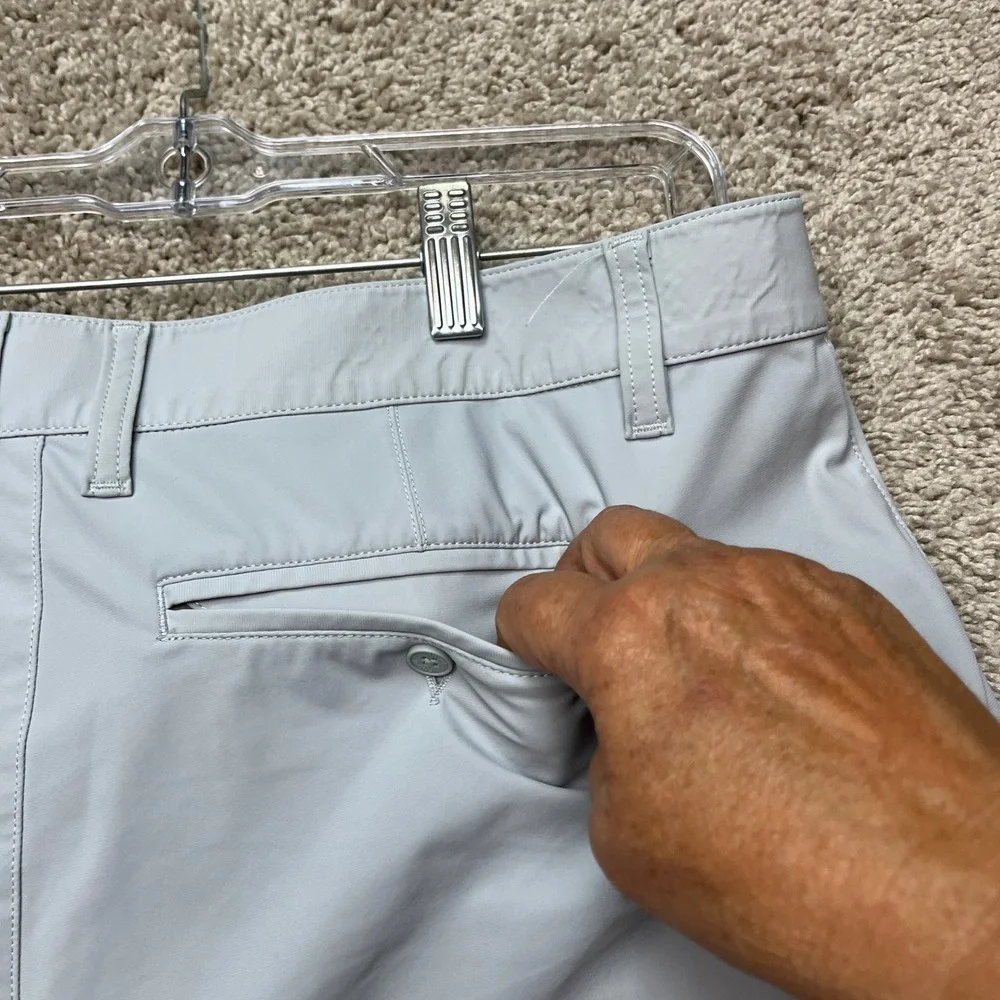 Rhone Shorts Mens 35 Gray Commuter Golf Stretch Lightweight Vented Performance